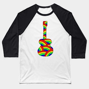 Rainbow Guitar Baseball T-Shirt